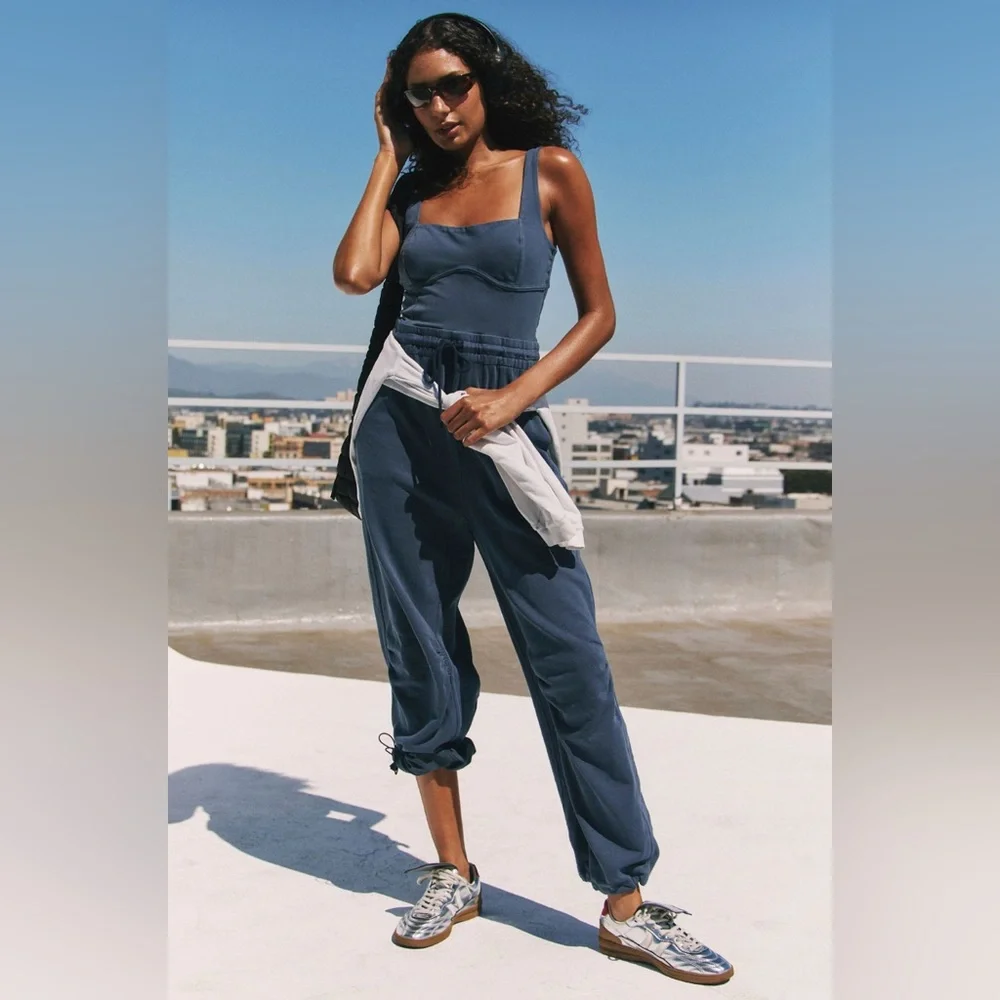 🆕 FP Movement by Free People Skyline Blue Inbound Onesie - Picture 8 of 10